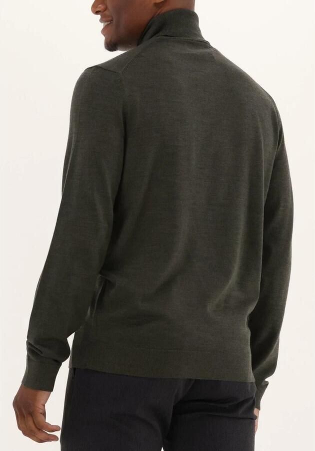 SELECTED HOMME Heren Truien & Vesten Town Merino Coolmax Knit Roll B Groen - Foto 2
