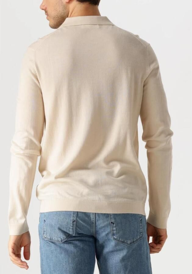 SELECTED HOMME Heren Truien & Vesten Slhtray Ls Knit Merino Polo Beige - Foto 6