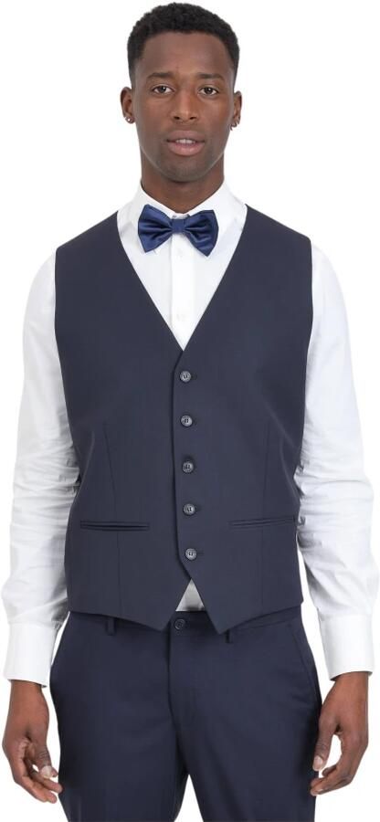 Selected Homme Slim fit gilet met paspelzakken model 'LIAM' - Foto 4