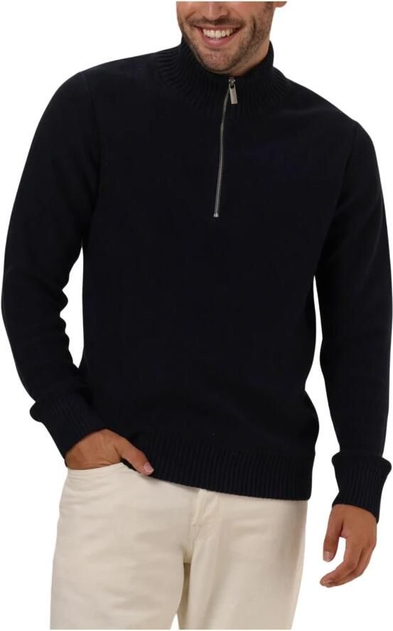 SELECTED HOMME Heren Truien & Vesten Slhaxel Ls Knit Half Zip Donkerblauw - Foto 4