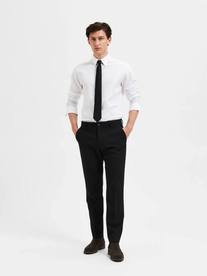 Selected Homme Slim fit pantalon met knoop- en ritssluiting - Foto 8