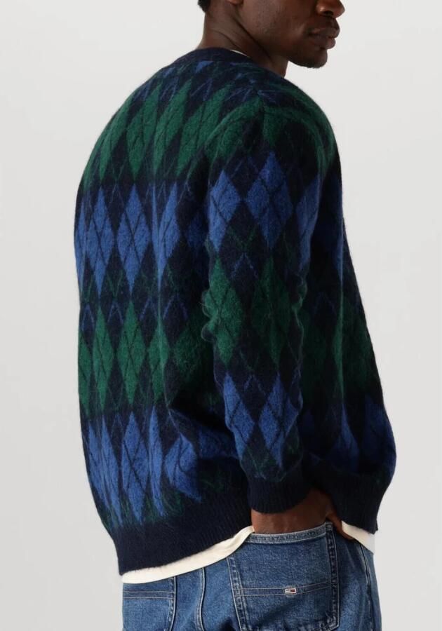SELECTED HOMME Heren Truien & Vesten Slhrai Ls Knit Relaxed Argyle Cardigan Donkerblauw - Foto 6