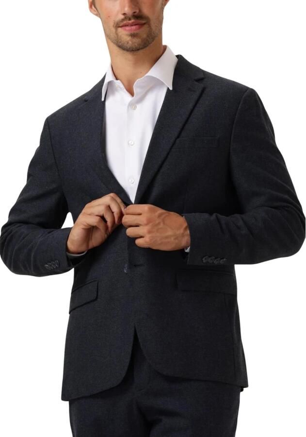 SELECTED HOMME Heren Colberts Slhslim-reed Wool Blz Donkerblauw - Foto 3