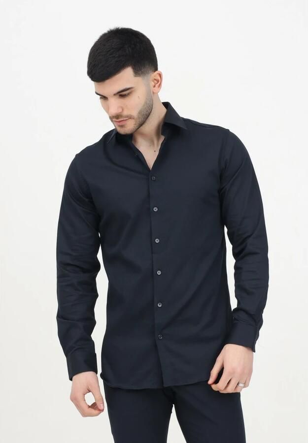 SELECTED HOMME slim fit overhemd met mouwlengte 7 SLHSLIM zwart - Foto 5