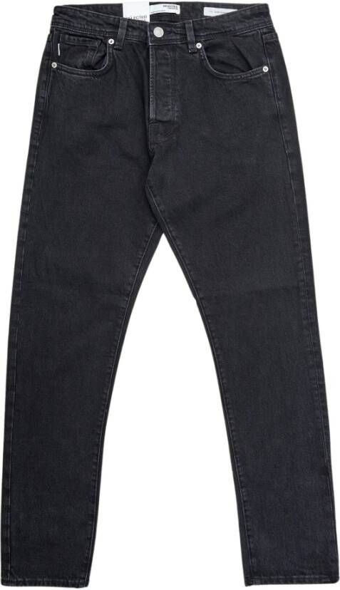 Selected Homme Slim Fit Zwarte Onderkant Jeans Black Heren