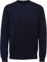 SELECTED HOMME Heren Truien & Vesten Slhberg Crew Neck B Donkerblauw - Thumbnail 3