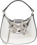 Self-portrait Crossbody bags Curved Bow Micro Shoulder Bag in zilver - Thumbnail 1