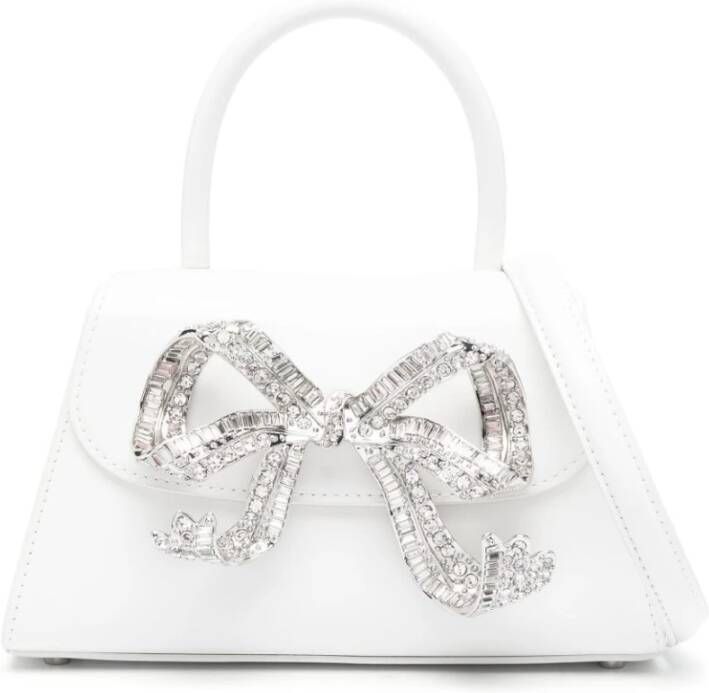 Self-portrait Crossbody bags Mini Diamante Bow Bag in wit
