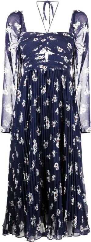Self Portrait Jurk Blauw Dames