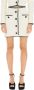 Self Portrait Kabel Gebreide Mini Rok White Dames - Thumbnail 3