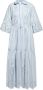 Self Portrait Lichtblauwe Maxi Jurk met Unieke Borduursels Blauw Dames - Thumbnail 1