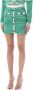 Self Portrait Rope Knit Mini Skirt Ss22139Gk Groen Dames - Thumbnail 1