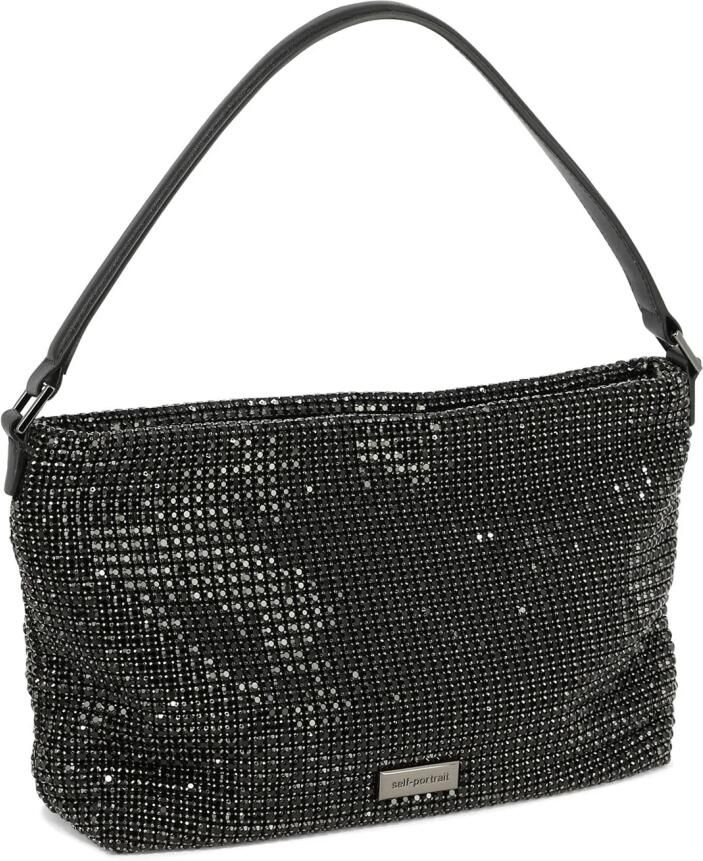 Self-portrait Hobo bags Diamante Medium Hobo Bag in zwart - Foto 2