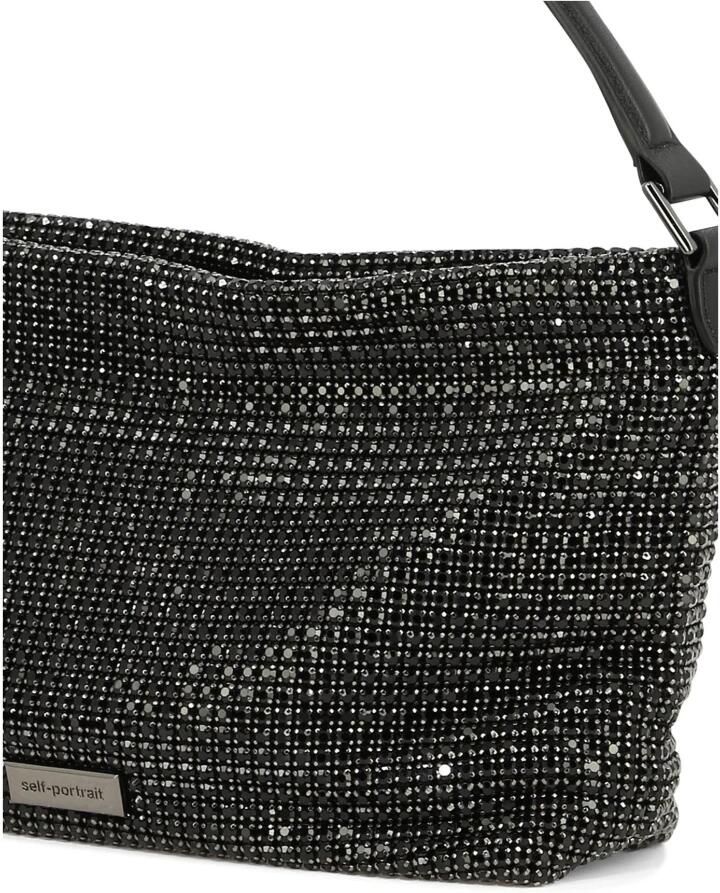 Self-portrait Hobo bags Diamante Medium Hobo Bag in zwart - Foto 5