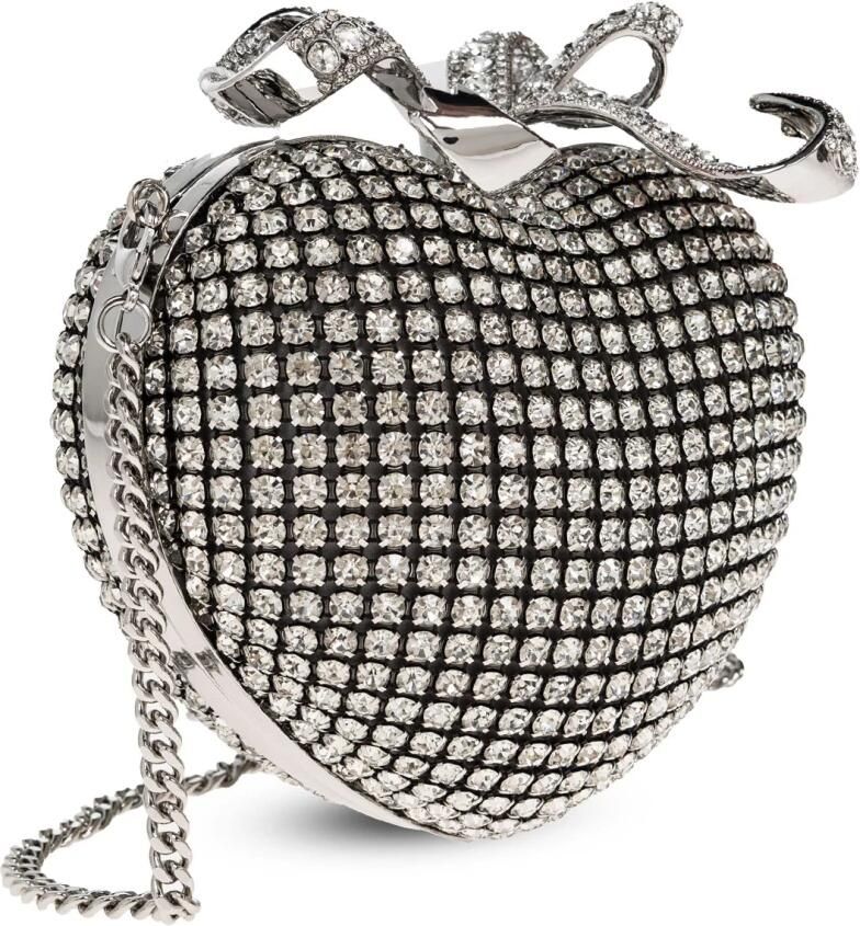 Self Portrait Hartvormige Strass Handtas met Strik Gray Dames - Foto 3