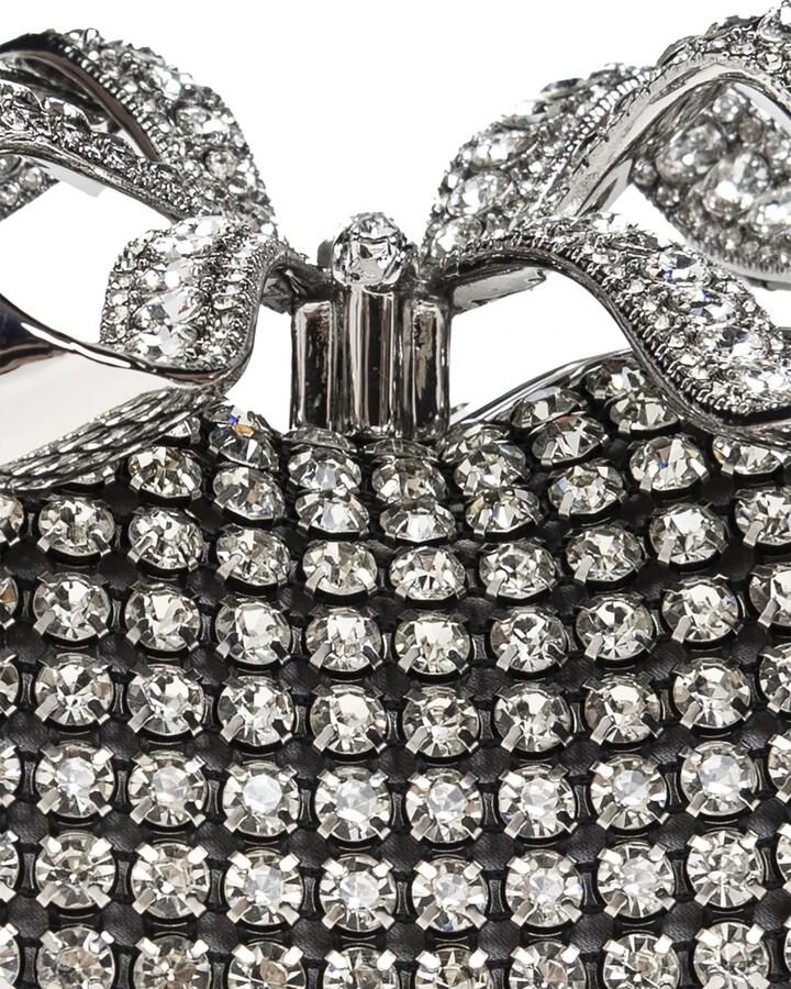 Self Portrait Hartvormige Strass Handtas met Strik Gray Dames - Foto 4