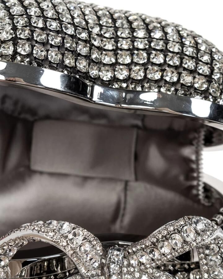 Self Portrait Hartvormige Strass Handtas met Strik Gray Dames - Foto 5