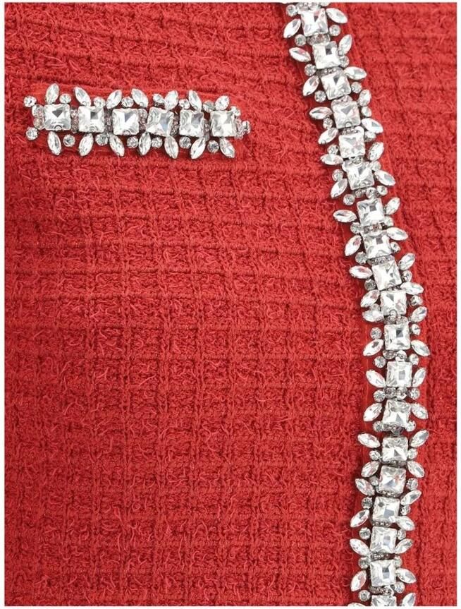 Self Portrait Elegante Gebreide Jas met Juwelen Red Dames - Foto 2