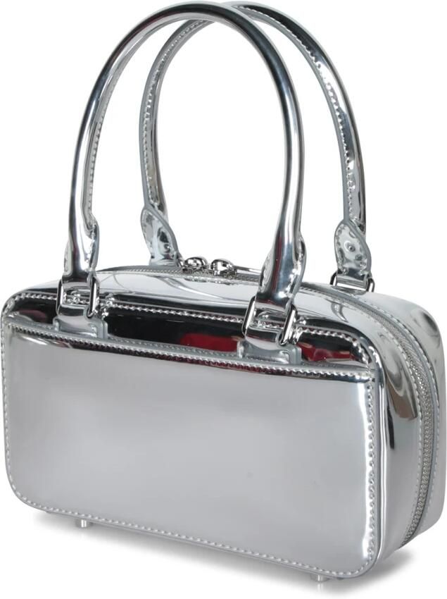 Self-portrait Totes & shoppers Mini Tote Bag Leather Silver in zilver - Foto 3