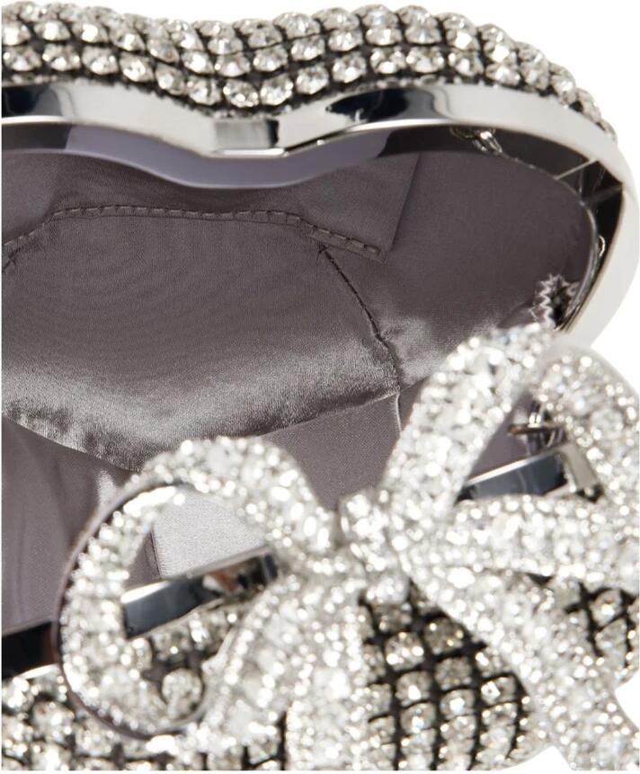 Self Portrait Hartvormige Strass Handtas met Strik Gray Dames - Foto 6