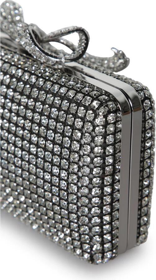 Self Portrait Kristallen box clutch tas met strassstenen Gray Dames - Foto 8