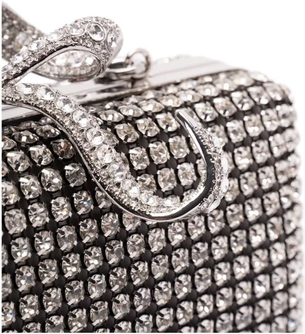 Self Portrait Kristallen box clutch tas met strassstenen Gray Dames - Foto 9