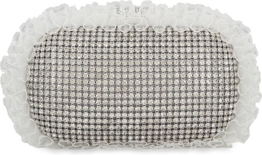 Self-portrait Clutches Crystal Lace Detail Clutch Synthetic Silver in zilver