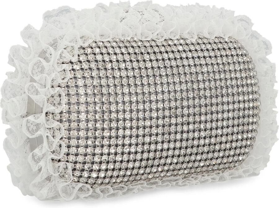 Self-portrait Clutches Crystal Lace Detail Clutch Synthetic Silver in zilver - Foto 2