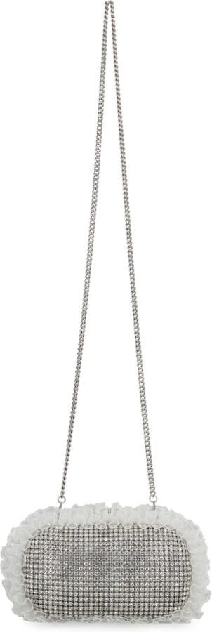 Self-portrait Clutches Crystal Lace Detail Clutch Synthetic Silver in zilver - Foto 4