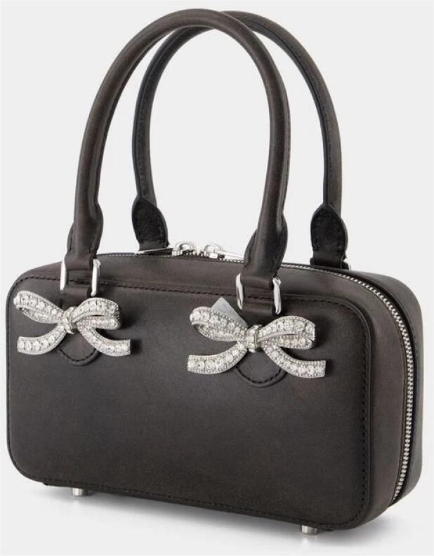 Self Portrait Handtas met Rhinestone Kwasten en Tubulaire Handvatten Black Dames - Foto 4