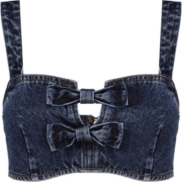 Self Portrait Sleeveless Tops Blauw Dames