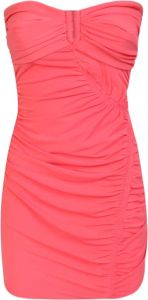 Self Portrait strapless mini dress is detailed with ruching Roze Dames