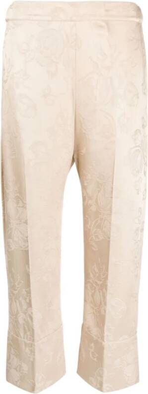 Semicouture Cropped Trousers Beige Dames