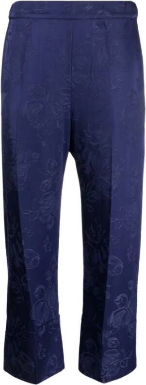Semicouture Cropped Trousers Blauw Dames
