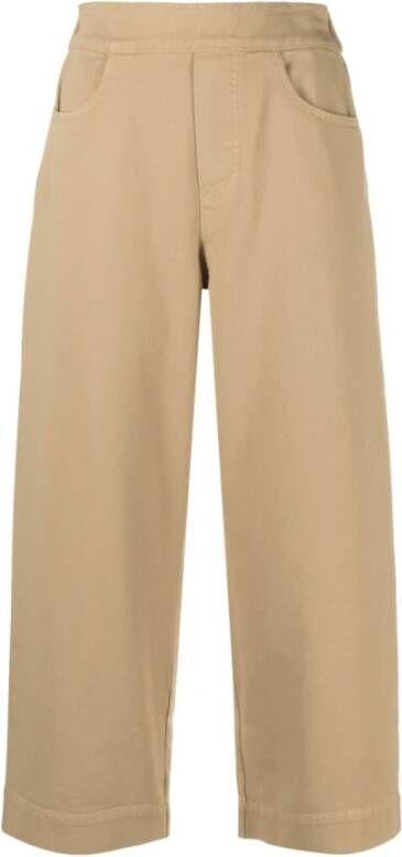 Semicouture Cropped Trousers Bruin Dames