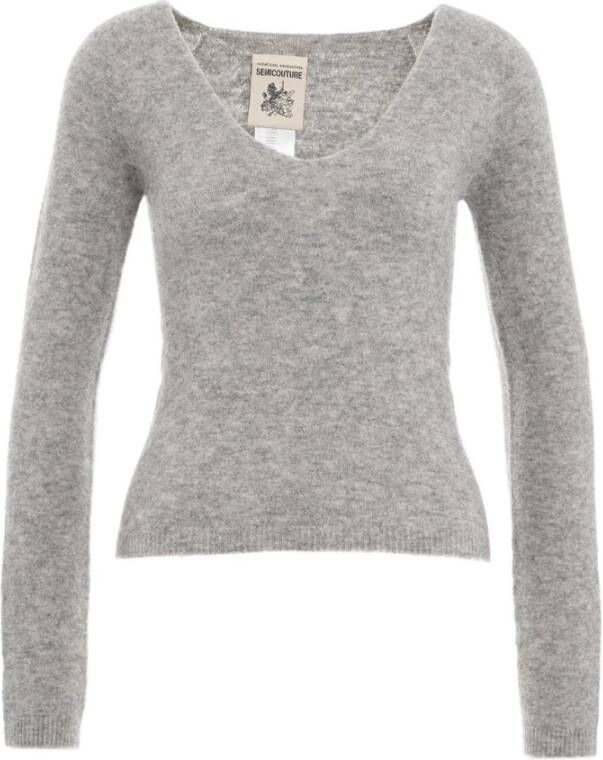 Semicouture Stijlvolle Sweater Collectie Gray Dames