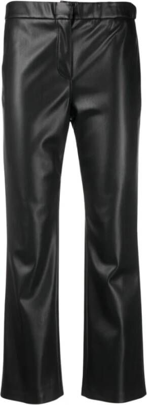 Semicouture Leather Trousers Zwart Dames