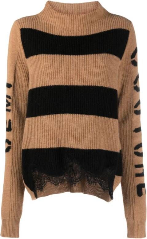 Semicouture Round-neck Knitwear Bruin Dames