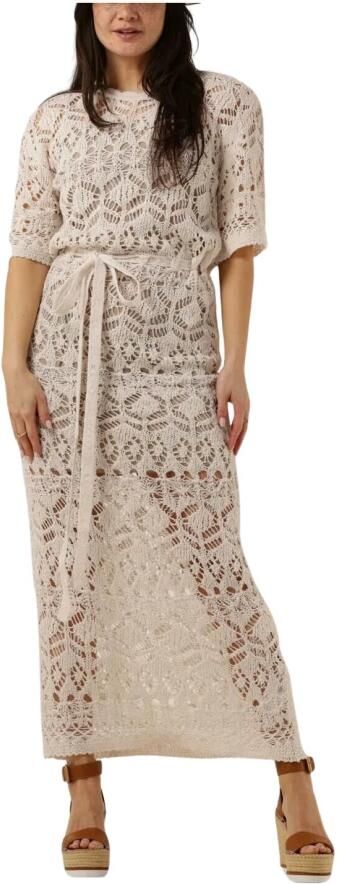 Semicouture Cyrilla Dress Maxi Jurk Zand Beige Dames - Foto 3