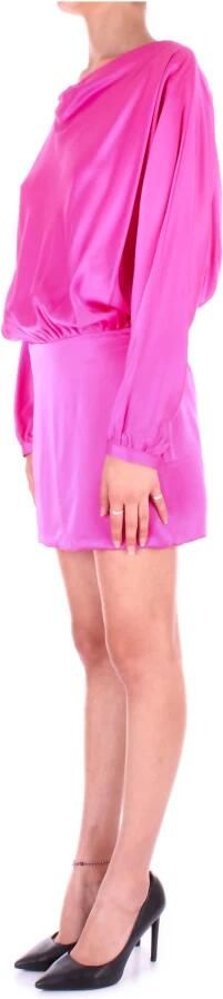 Semicouture Jurken met zijrits Roze Dames - Foto 5