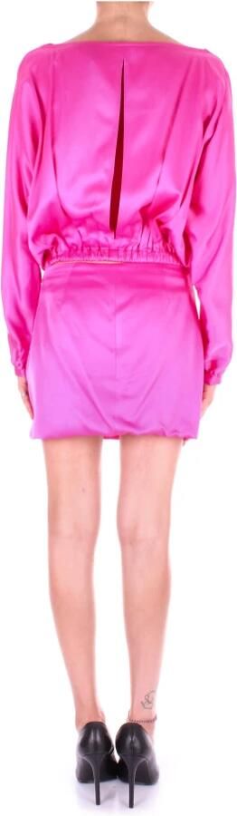 Semicouture Jurken met zijrits Roze Dames - Foto 2