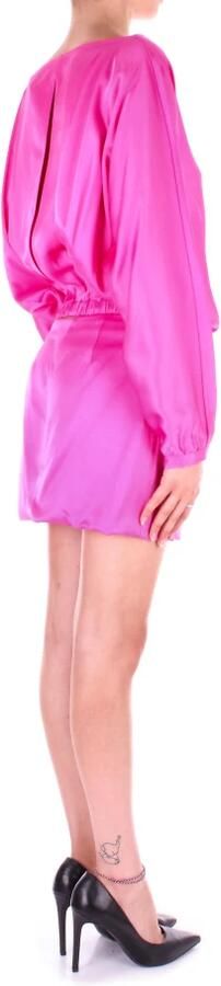 Semicouture Jurken met zijrits Roze Dames - Foto 4