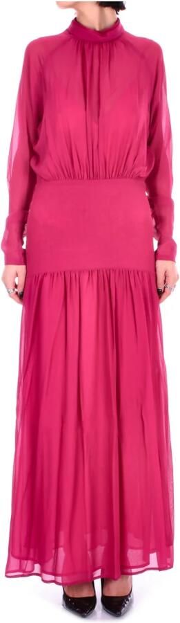 Semicouture Roze Jurken met Ritssluiting en Knoopsluiting Pink Dames - Foto 5