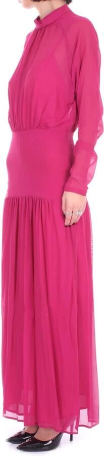 Semicouture Roze Jurken met Ritssluiting en Knoopsluiting Pink Dames - Foto 3