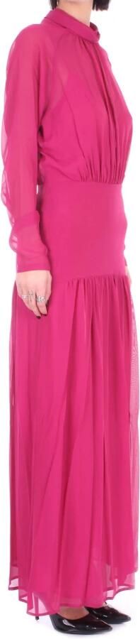 Semicouture Roze Jurken met Ritssluiting en Knoopsluiting Pink Dames - Foto 4