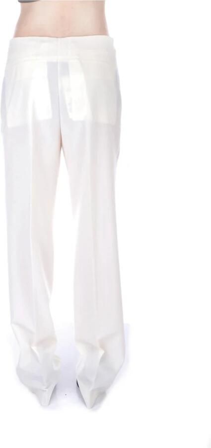 Semicouture Wide Trousers White Dames
