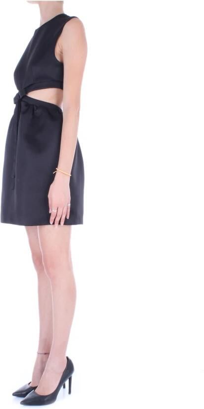 Semicouture Zwarte jurken met achterrits Black Dames - Foto 5