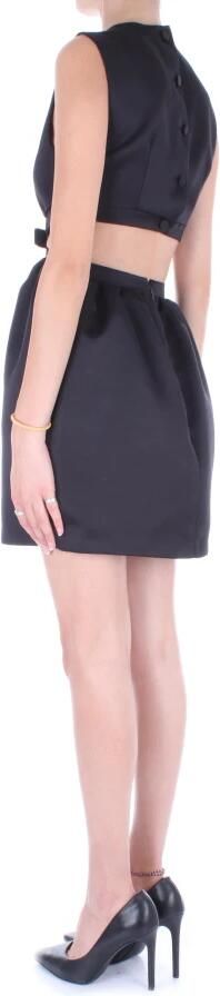 Semicouture Zwarte jurken met achterrits Black Dames - Foto 3