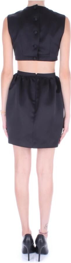 Semicouture Zwarte jurken met achterrits Black Dames