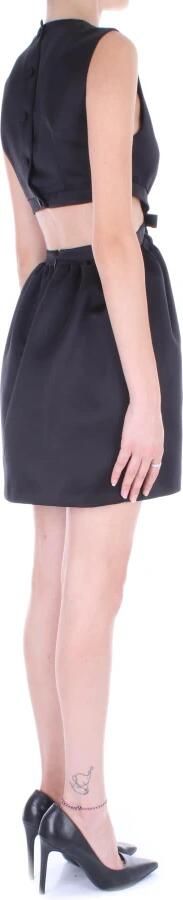 Semicouture Zwarte jurken met achterrits Black Dames - Foto 4